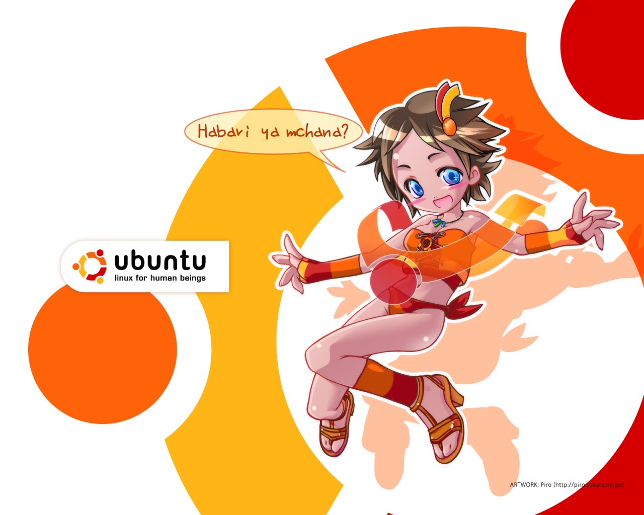 anthropomorphism, blue_eyes, brown_hair, linux, logo, loli, os-tan, piro_(orip)