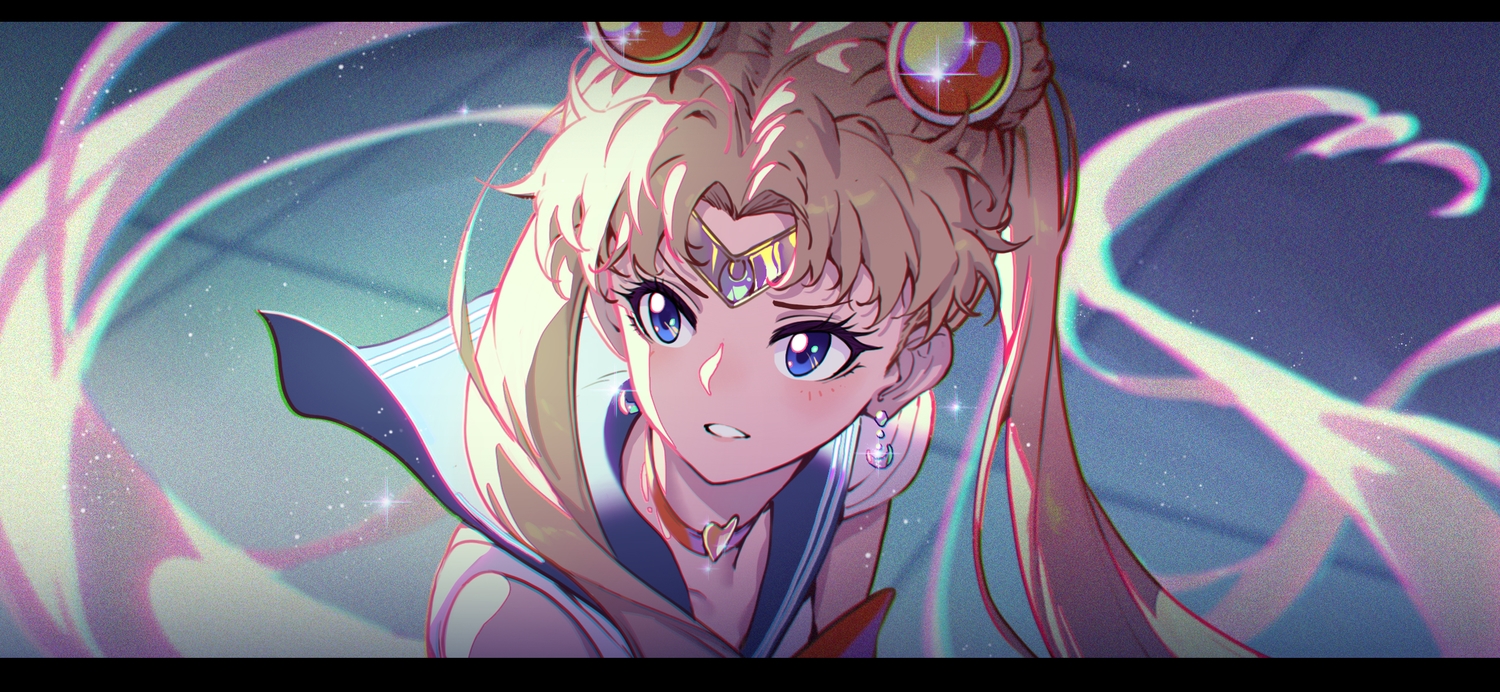 blonde_hair, blue_eyes, choker, headband, long_hair, madyy, parody, sailor_moon
