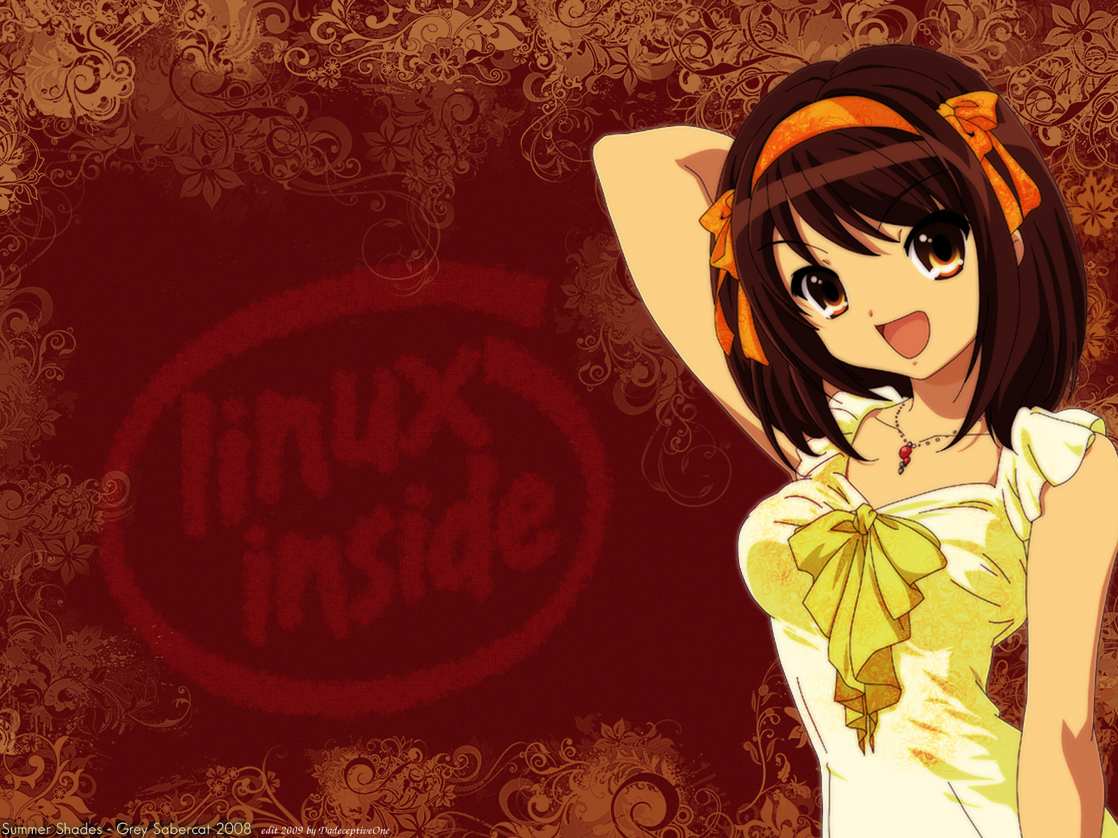 linux, red, suzumiya_haruhi, suzumiya_haruhi_no_yuutsu