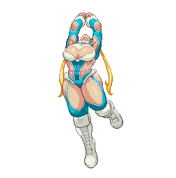 1girl, animated, blonde_hair, blue_eyes, boots, breasts, cleavage_cutout, clothing_cutout
