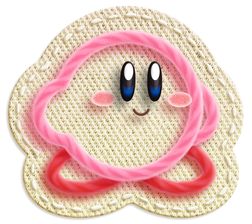 blush_stickers, highres, kirby, kirby_(series), official_art, smile, yarn