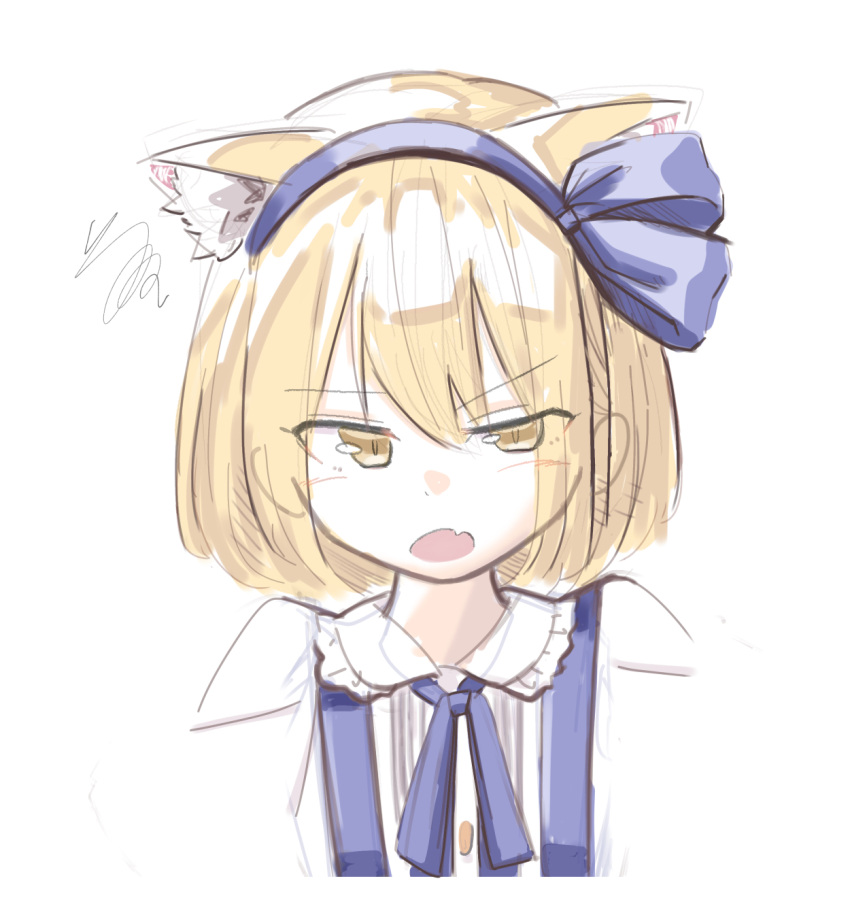 1girl, aged_down, alice_margatroid, alice_margatroid_(pc-98), animal_ear_fluff, animal_ears, blonde_hair, blue_hairband