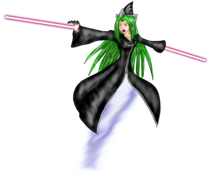 cloak, gloves, green_hair, hat, kingdom_hearts, long_hair, mima, shambls