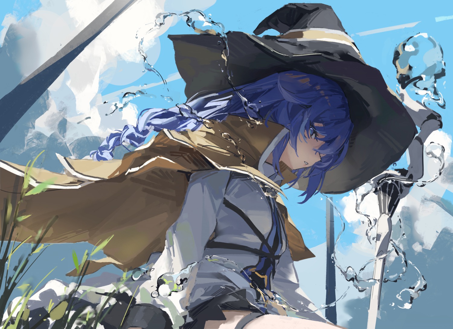 garter, loong, mushoku_tensei, roxy_migurdia, weapon, witch