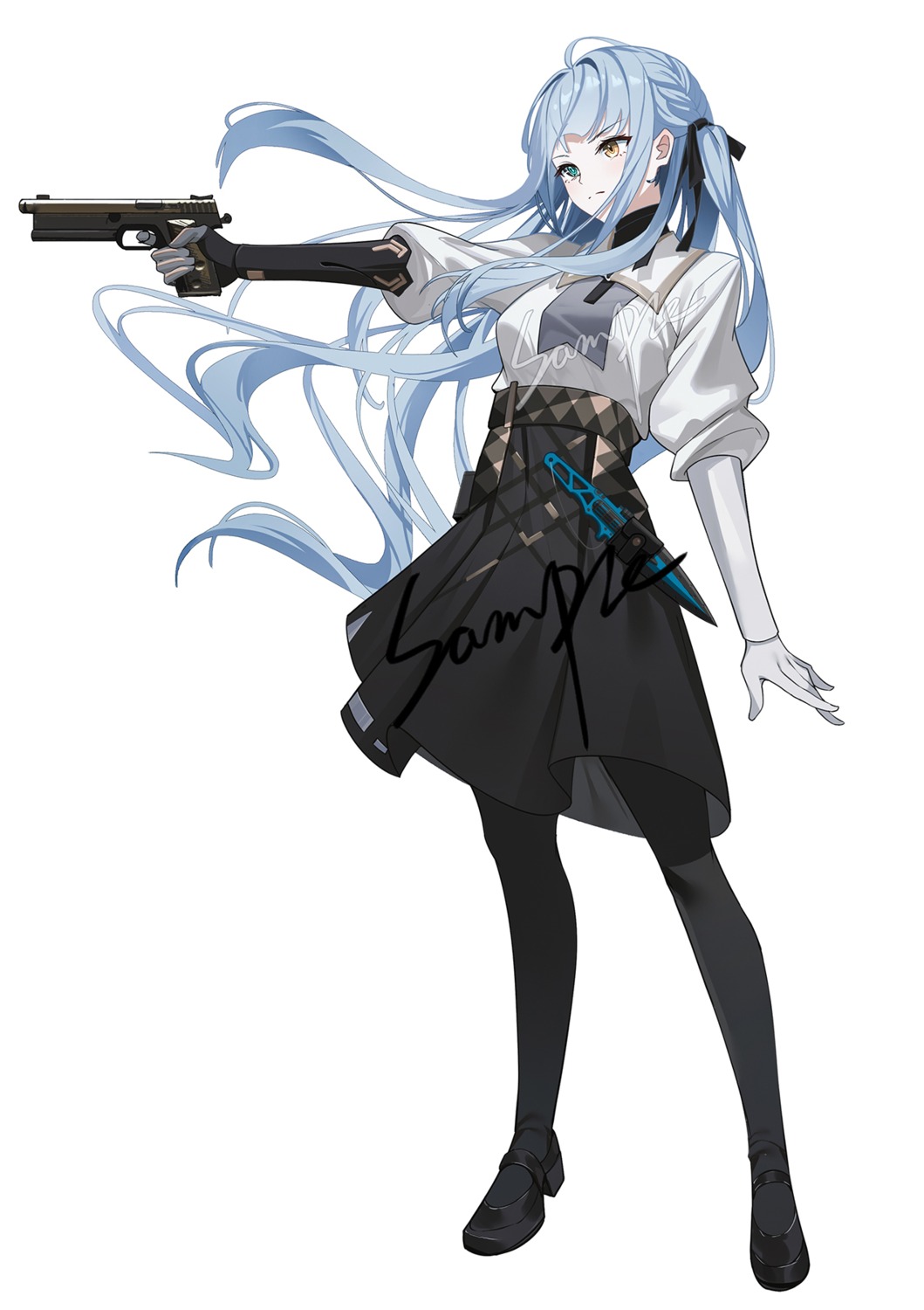 bang_dream!, bang_dream!_ave_mujica, gun, heterochromia, pantyhose, sample, tagme, togawa_sakiko