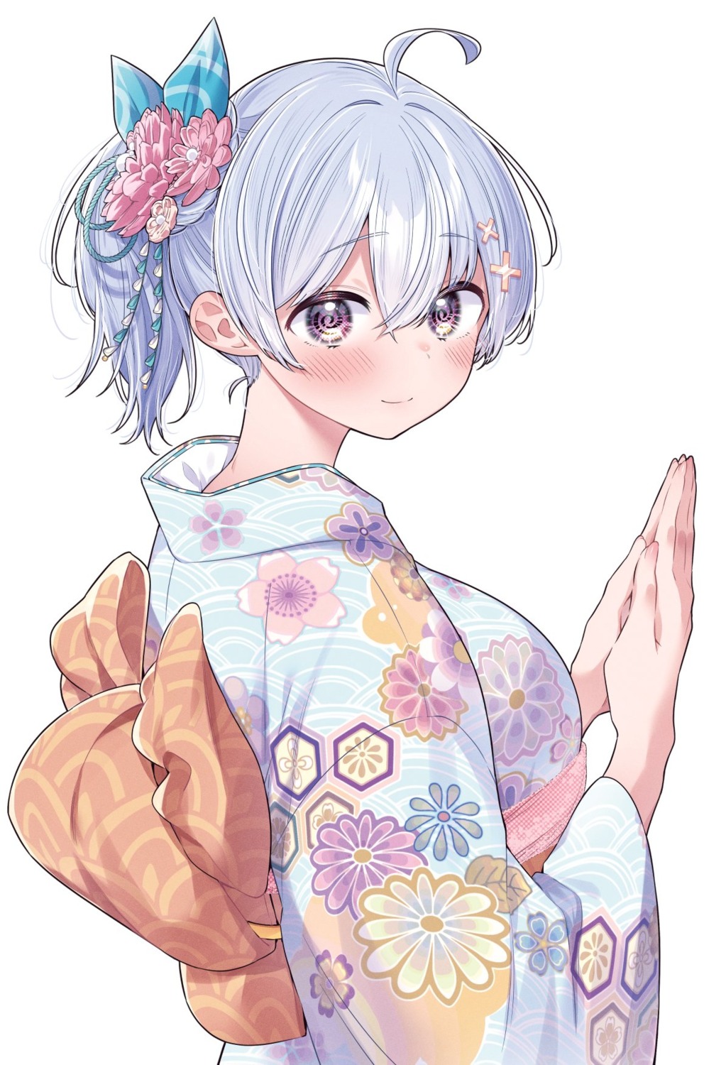 fukuchi_kamio, hiwamura_hiyori, kimono, yowayowa_sensei