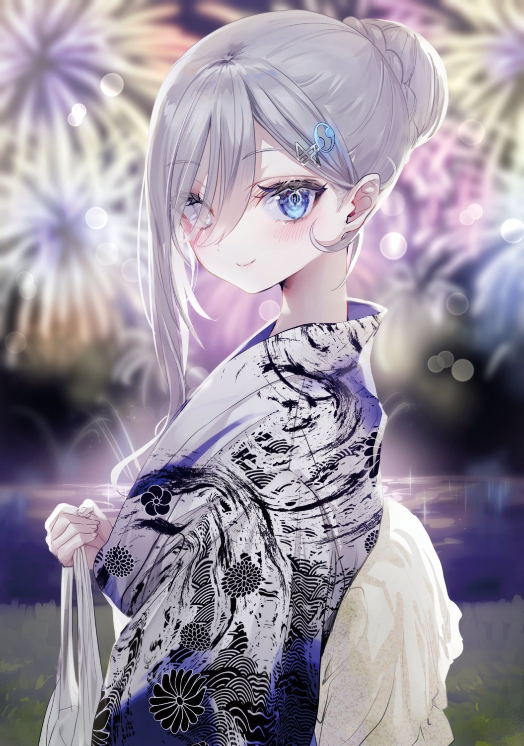 heterochromia, nekometaru, shibou_yuugi_de_meshi_wo_kuu., sorimachi_yuuki, yukata