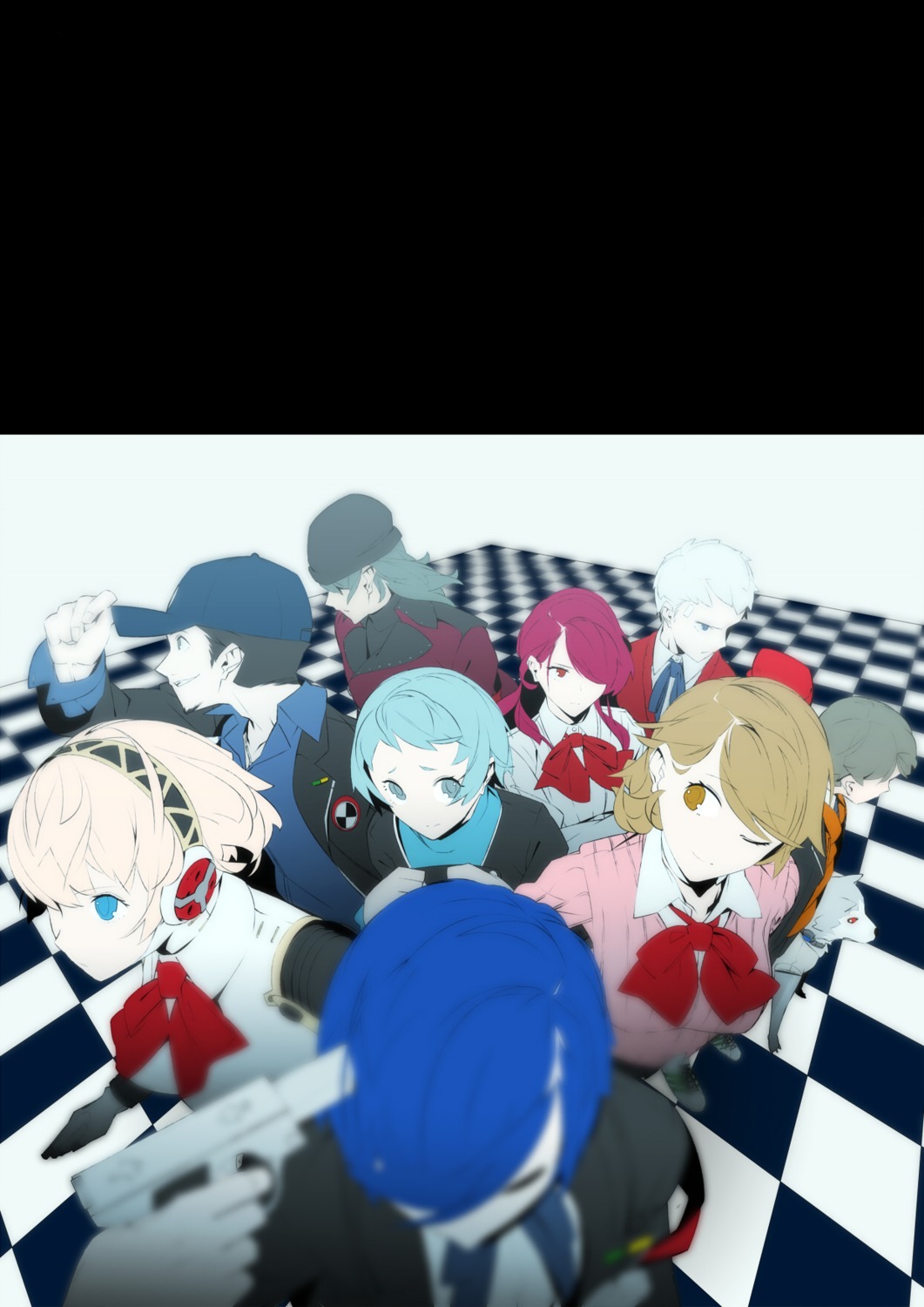 aegis, amada_ken, aragaki_shinjirou, arisato_minato, bthx, gun, iori_junpei, kirijou_mitsuru